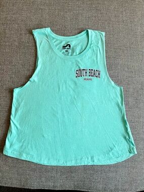 surf style Teal Green South Beach Women's Tank Top